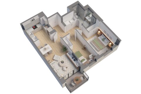 2 bedrooms apartment for sale in Residencial Tres Creus Sabadell, Barcelona, Catalonia, Spain № 3681